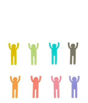 Glass Marker Sticky Men x8